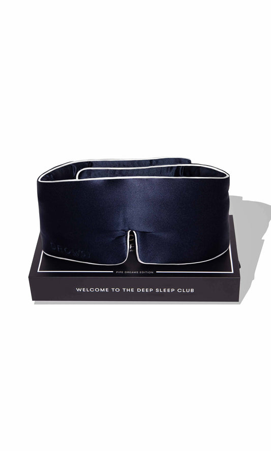 Midnight Blue Pipe Dreams Silk Sleep Mask