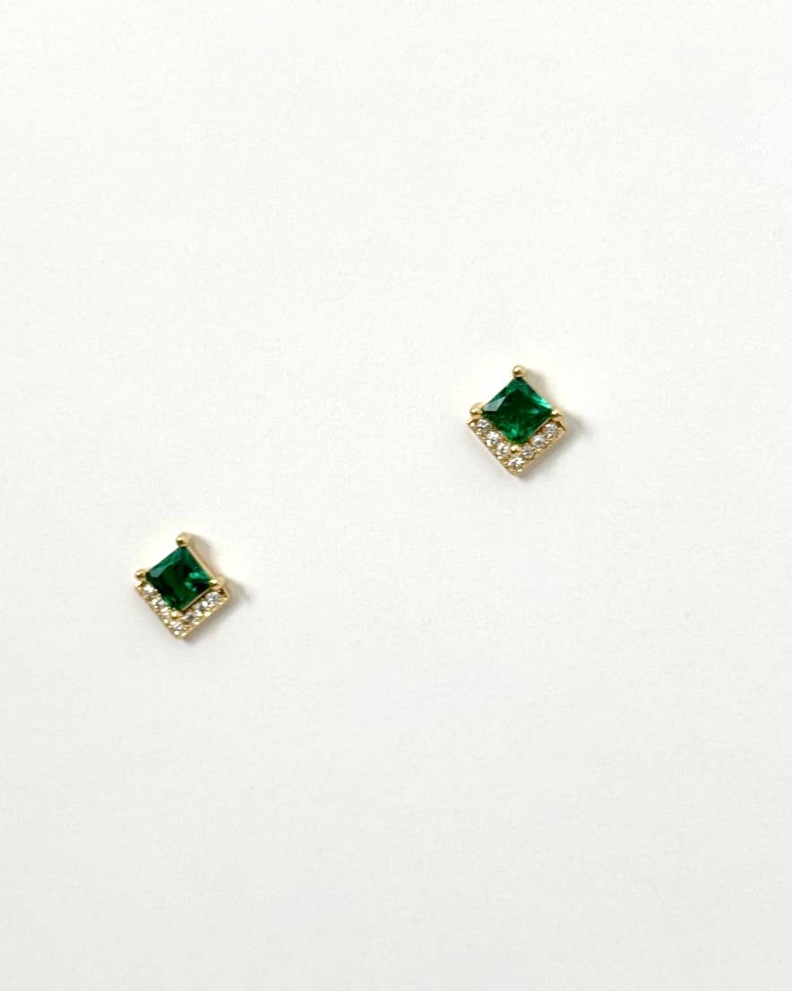 Emerald Stud Earrings