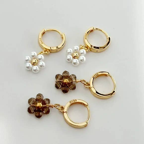 Little Daisy Huggie Hoops