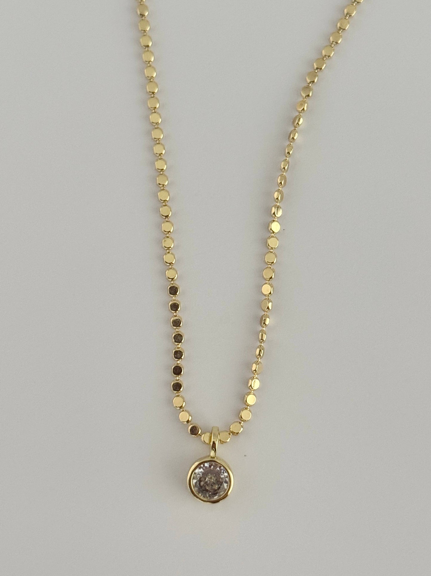 Dainty Bezel Charm Necklace