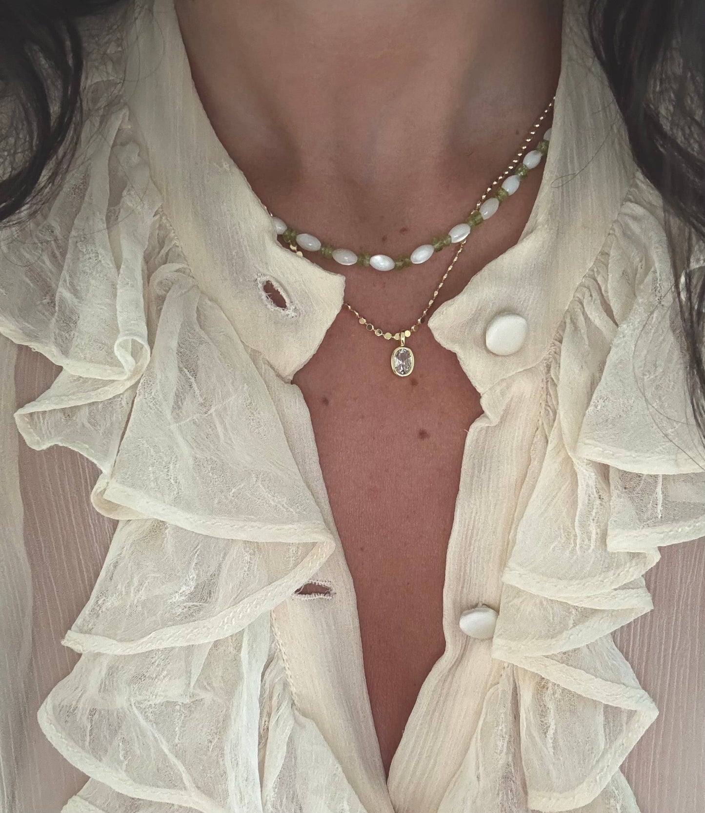 Dainty Bezel Charm Necklace