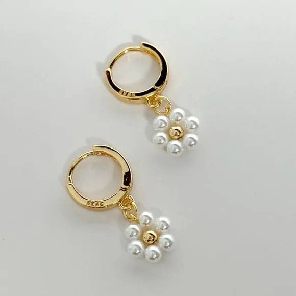 Little Daisy Huggie Hoops