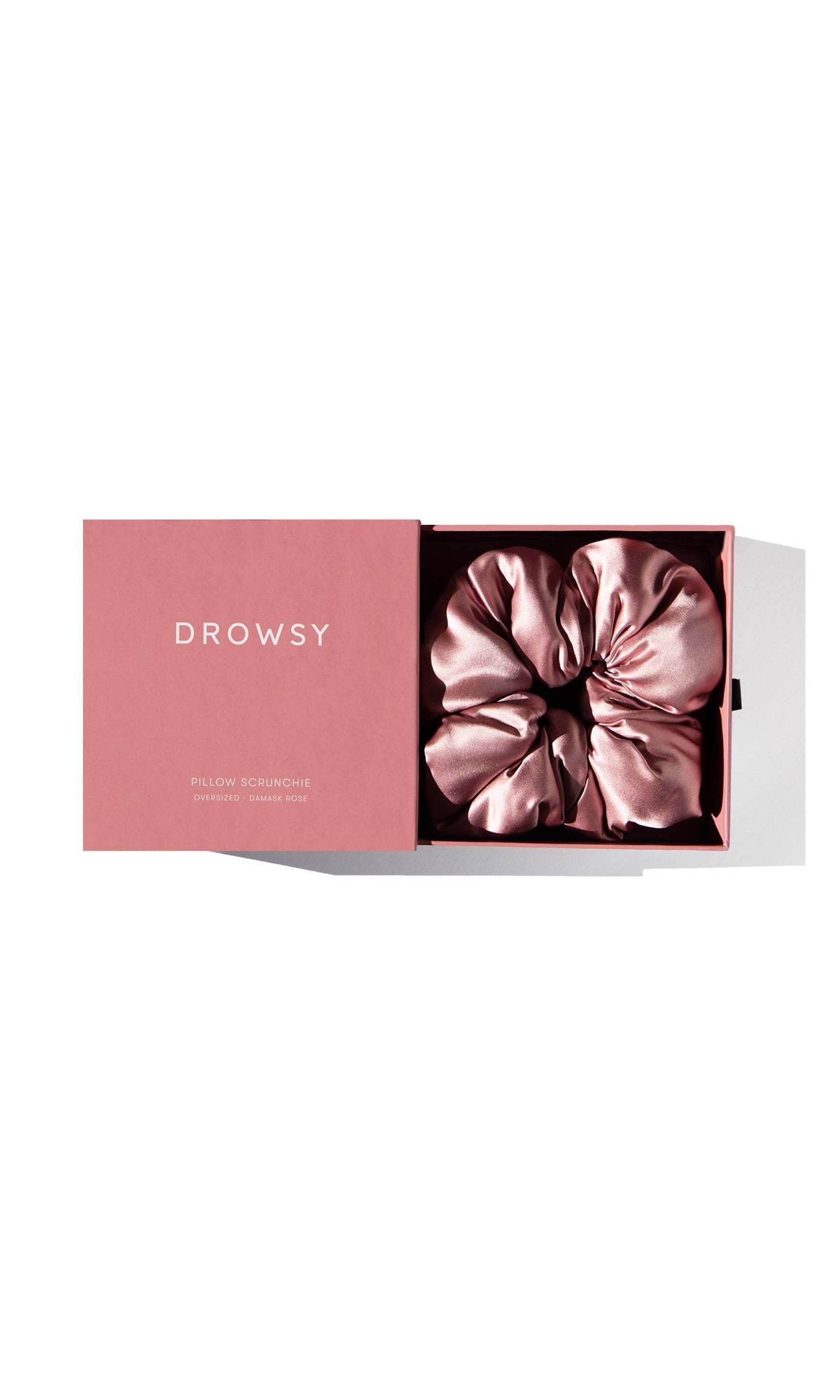 Damask Rose Silk Padded Scrunchie