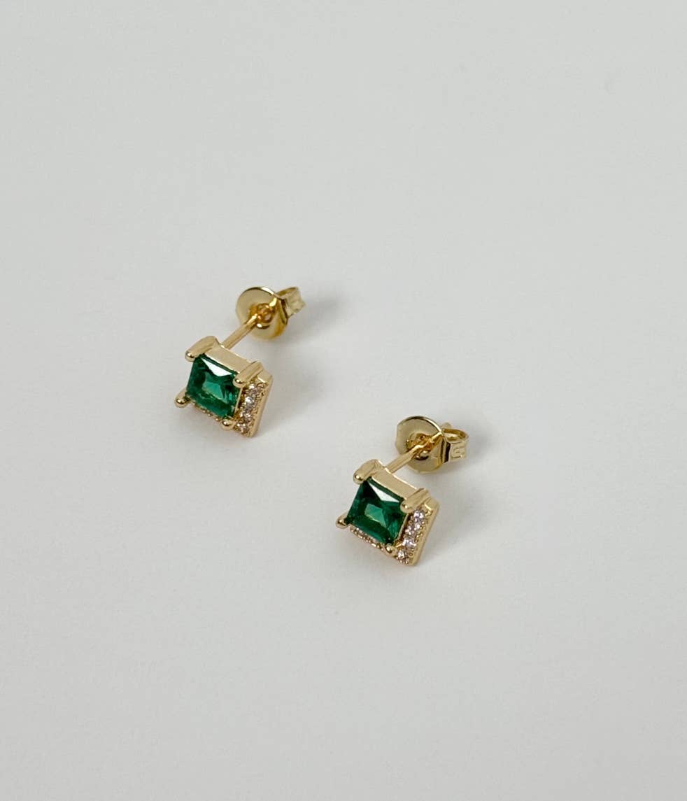 Emerald Stud Earrings